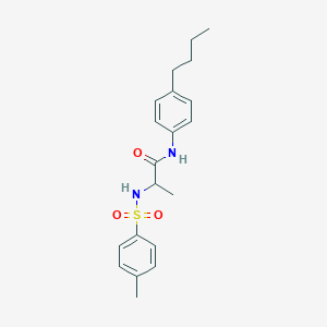 molecular formula C20H26N2O3S B4114983 N-(4-butylphenyl)-2-[(4-methylphenyl)sulfonylamino]propanamide 