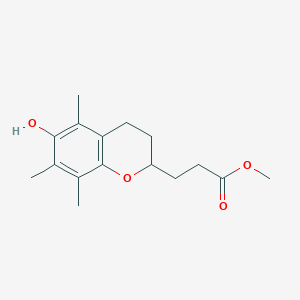 molecular formula C16H22O4 B041150 2,5,7,8-Tetramethyl-2-(2'-carboxyethyl)-6-hydroxychroman CAS No. 4072-32-6