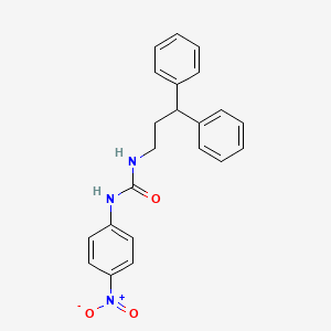 molecular formula C22H21N3O3 B4115117 1-(3,3-Diphenylpropyl)-3-(4-nitrophenyl)urea 