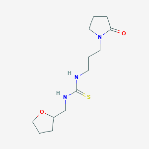 molecular formula C13H23N3O2S B4115126 N-[3-(2-OXO-1-PYRROLIDINYL)PROPYL]-N'-TETRAHYDRO-2-FURANYLMETHYLTHIOUREA 