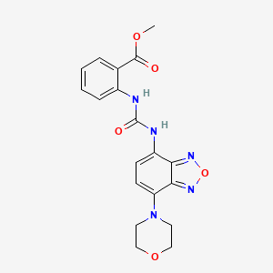 molecular formula C19H19N5O5 B4115151 METHYL 2-({[(7-MORPHOLINO-2,1,3-BENZOXADIAZOL-4-YL)AMINO]CARBONYL}AMINO)BENZOATE 