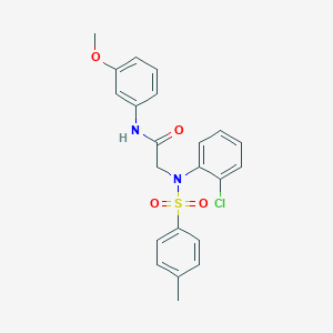 molecular formula C22H21ClN2O4S B411525 N~2~-(2-chlorophenyl)-N-(3-methoxyphenyl)-N~2~-[(4-methylphenyl)sulfonyl]glycinamide 