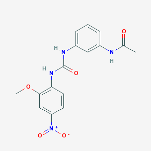 molecular formula C16H16N4O5 B4115271 N-(3-{[(2-methoxy-4-nitrophenyl)carbamoyl]amino}phenyl)acetamide 