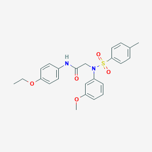 molecular formula C24H26N2O5S B411532 N-(4-ethoxyphenyl)-2-{3-methoxy[(4-methylphenyl)sulfonyl]anilino}acetamide 