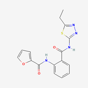 molecular formula C16H14N4O3S B4115418 N-[2-[(5-ethyl-1,3,4-thiadiazol-2-yl)carbamoyl]phenyl]furan-2-carboxamide 