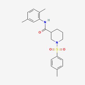 molecular formula C21H26N2O3S B4115489 N-(2,5-dimethylphenyl)-1-(4-methylphenyl)sulfonylpiperidine-3-carboxamide 