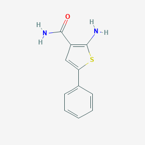molecular formula C11H10N2OS B041156 2-Amino-5-phenylthiophene-3-carboxamide CAS No. 4815-35-4