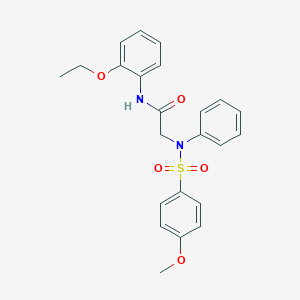 molecular formula C23H24N2O5S B411568 N-(2-ethoxyphenyl)-2-{[(4-methoxyphenyl)sulfonyl]anilino}acetamide 