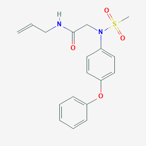 molecular formula C18H20N2O4S B411570 N-allyl-2-[(methylsulfonyl)-4-phenoxyanilino]acetamide 