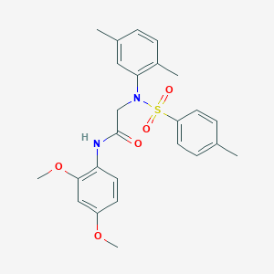 molecular formula C25H28N2O5S B411580 N-(2,4-dimethoxyphenyl)-2-{2,5-dimethyl[(4-methylphenyl)sulfonyl]anilino}acetamide 