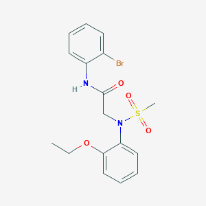 molecular formula C17H19BrN2O4S B411582 N-(2-bromophenyl)-N~2~-(2-ethoxyphenyl)-N~2~-(methylsulfonyl)glycinamide 