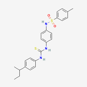 molecular formula C24H27N3O2S2 B4115888 N-[4-({[4-(butan-2-yl)phenyl]carbamothioyl}amino)phenyl]-4-methylbenzenesulfonamide 
