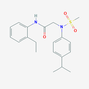 molecular formula C20H26N2O3S B411589 N-(2-ethylphenyl)-2-[4-isopropyl(methylsulfonyl)anilino]acetamide 