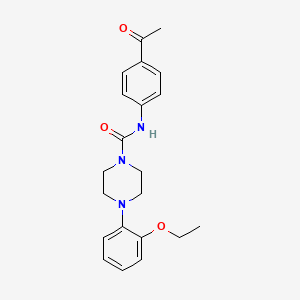 molecular formula C21H25N3O3 B4116028 N-(4-acetylphenyl)-4-(2-ethoxyphenyl)piperazine-1-carboxamide 