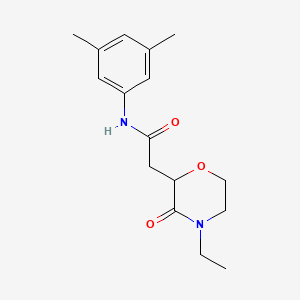 molecular formula C16H22N2O3 B4116121 N-(3,5-dimethylphenyl)-2-(4-ethyl-3-oxomorpholin-2-yl)acetamide 