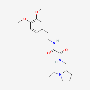molecular formula C19H29N3O4 B4116142 N-[2-(3,4-dimethoxyphenyl)ethyl]-N'-[(1-ethylpyrrolidin-2-yl)methyl]ethanediamide 