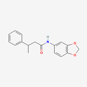 molecular formula C17H17NO3 B4116144 N-(1,3-benzodioxol-5-yl)-3-phenylbutanamide 