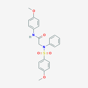 molecular formula C22H22N2O5S B411618 N-(4-methoxyphenyl)-2-{[(4-methoxyphenyl)sulfonyl]anilino}acetamide 