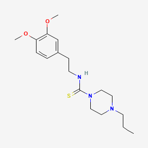 molecular formula C18H29N3O2S B4116255 N-[2-(3,4-dimethoxyphenyl)ethyl]-4-propylpiperazine-1-carbothioamide 