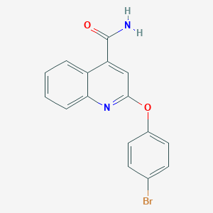 molecular formula C16H11BrN2O2 B411628 2-(4-Bromophenoxy)quinoline-4-carboxamide 