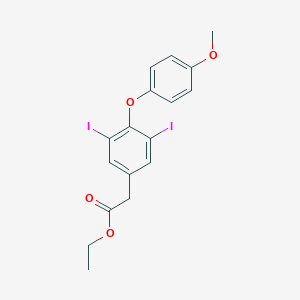 molecular formula C17H16I2O4 B041163 Ethyl 3,5-diiodo-4-(4-methoxyphenoxy)phenylacetate CAS No. 85828-82-6