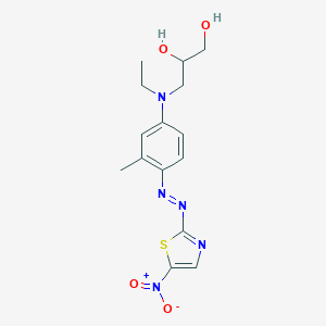 molecular formula C15H19N5O4S B041164 3-[Ethyl[3-methyl-4-[(5-nitrothiazol-2-YL)azo]phenyl]amino]propane-1,2-diol CAS No. 69766-79-6