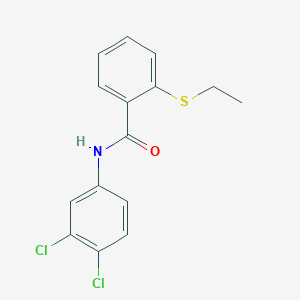 molecular formula C15H13Cl2NOS B4116463 N-(3,4-dichlorophenyl)-2-(ethylsulfanyl)benzamide 
