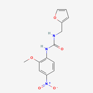 molecular formula C13H13N3O5 B4116532 1-(Furan-2-ylmethyl)-3-(2-methoxy-4-nitrophenyl)urea 