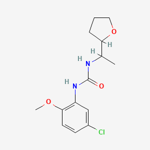 molecular formula C14H19ClN2O3 B4116604 N-(5-CHLORO-2-METHOXYPHENYL)-N'-(1-TETRAHYDRO-2-FURANYLETHYL)UREA 