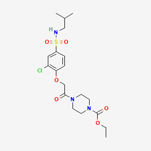 molecular formula C19H28ClN3O6S B4116876 Ethyl 4-[2-[2-chloro-4-(2-methylpropylsulfamoyl)phenoxy]acetyl]piperazine-1-carboxylate 