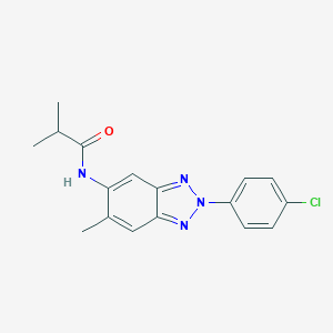 molecular formula C17H17ClN4O B411688 N-[2-(4-chlorophenyl)-6-methyl-2H-1,2,3-benzotriazol-5-yl]-2-methylpropanamide 
