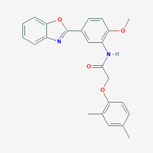 molecular formula C24H22N2O4 B411699 N-[5-(1,3-benzoxazol-2-yl)-2-methoxyphenyl]-2-(2,4-dimethylphenoxy)acetamide 