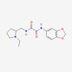 molecular formula C16H21N3O4 B4117109 N-(1,3-benzodioxol-5-yl)-N'-[(1-ethylpyrrolidin-2-yl)methyl]ethanediamide 