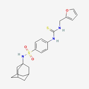 molecular formula C22H27N3O3S2 B4117117 N~1~-(1-ADAMANTYL)-4-({[(2-FURYLMETHYL)AMINO]CARBOTHIOYL}AMINO)-1-BENZENESULFONAMIDE 