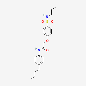 molecular formula C21H28N2O4S B4117197 N-(4-butylphenyl)-2-[4-(propylsulfamoyl)phenoxy]acetamide 