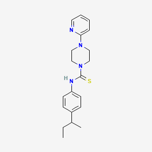 molecular formula C20H26N4S B4117245 N-[4-(butan-2-yl)phenyl]-4-(pyridin-2-yl)piperazine-1-carbothioamide 