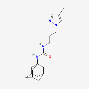 molecular formula C18H28N4O B4117443 N-(1-ADAMANTYL)-N'-[3-(4-METHYL-1H-PYRAZOL-1-YL)PROPYL]UREA 