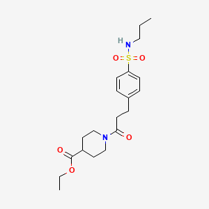 molecular formula C20H30N2O5S B4117546 Ethyl 1-[3-[4-(propylsulfamoyl)phenyl]propanoyl]piperidine-4-carboxylate 
