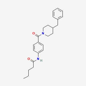 molecular formula C24H30N2O2 B4117559 N-[4-(4-benzylpiperidine-1-carbonyl)phenyl]pentanamide 