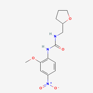 molecular formula C13H17N3O5 B4117583 N-(2-METHOXY-4-NITROPHENYL)-N'-TETRAHYDRO-2-FURANYLMETHYLUREA 