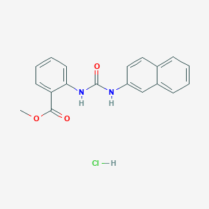 molecular formula C19H17ClN2O3 B4117736 Methyl 2-(naphthalen-2-ylcarbamoylamino)benzoate;hydrochloride 