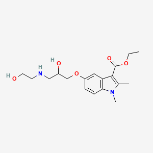 molecular formula C18H26N2O5 B4117834 Ethyl 5-[2-hydroxy-3-(2-hydroxyethylamino)propoxy]-1,2-dimethylindole-3-carboxylate 