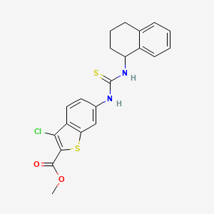 molecular formula C21H19ClN2O2S2 B4117885 methyl 3-chloro-6-{[(1,2,3,4-tetrahydro-1-naphthalenylamino)carbonothioyl]amino}-1-benzothiophene-2-carboxylate 