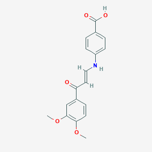 molecular formula C18H17NO5 B411803 4-{[(1E)-3-(3,4-dimethoxyphenyl)-3-oxoprop-1-en-1-yl]amino}benzoic acid 