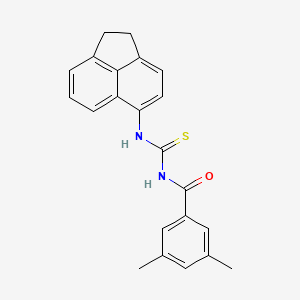 molecular formula C22H20N2OS B4118114 N-(1,2-dihydroacenaphthylen-5-ylcarbamothioyl)-3,5-dimethylbenzamide 