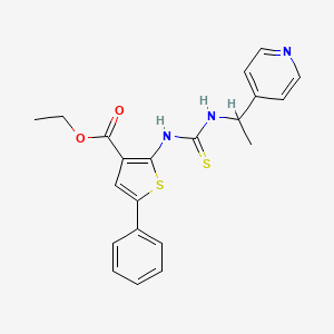 molecular formula C21H21N3O2S2 B4118116 Ethyl 5-phenyl-2-({[1-(pyridin-4-yl)ethyl]carbamothioyl}amino)thiophene-3-carboxylate 