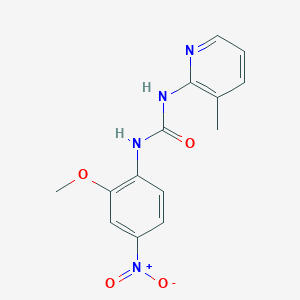 molecular formula C14H14N4O4 B4118138 N-(2-METHOXY-4-NITROPHENYL)-N'-(3-METHYL-2-PYRIDYL)UREA 