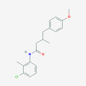 molecular formula C19H22ClNO2 B411832 N-(3-chloro-2-methylphenyl)-4-(4-methoxyphenyl)-3-methylbutanamide 