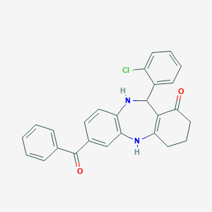 11-(2-chlorophenyl)-7-(phenylcarbonyl)-2,3,4,5,10,11-hexahydro-1H-dibenzo[b,e][1,4]diazepin-1-one