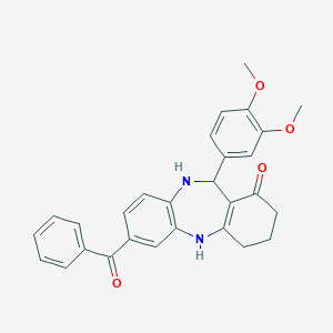 7-Benzoyl-11-(3,4-dimethoxy-phenyl)-2,3,4,5,10,11-hexahydro-dibenzo[b,e][1,4]dia